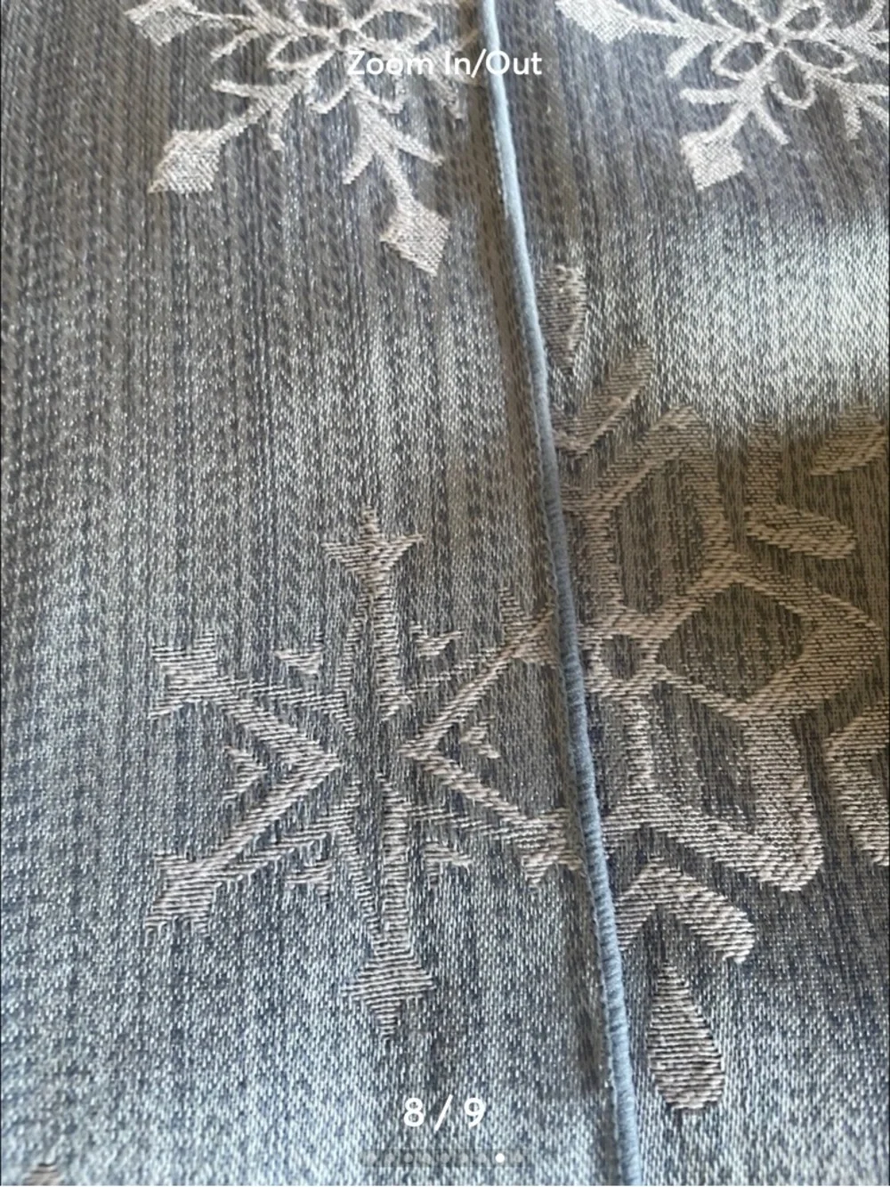 Holiday Winter Snowflake Tablecloth and Napkin Set - Ice Blue